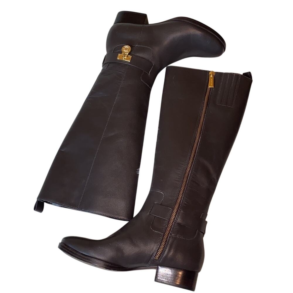 Michael Kors Ryan Leather Riding Boots 5.5 NWOT - Picture 9 of 11
